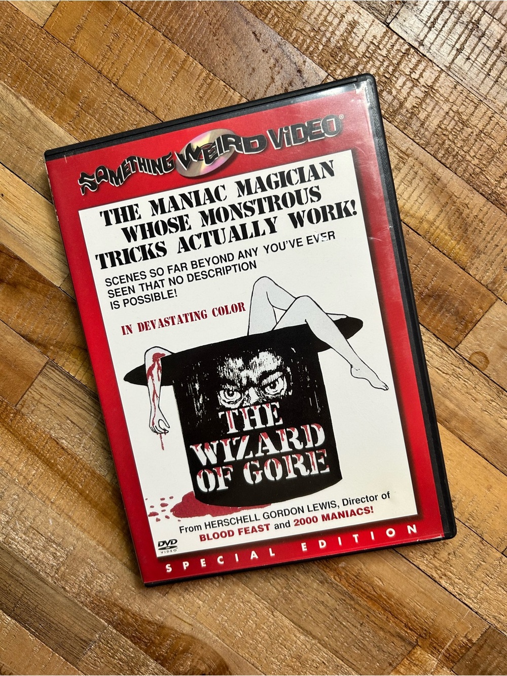 The Wizard of Gore DVD - Red & White Horror Special Edition